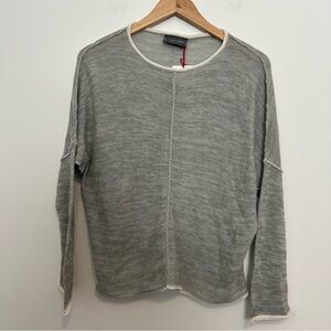 New Wooden Ships Frazier Paola Buendia Anthropologie Gray Knit Sweater